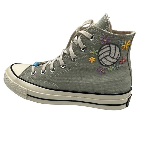 Converse Chuck Taylor All Star Size US M6 / W8 Embroidered Sage High Top Sneaker - Picture 6 of 16